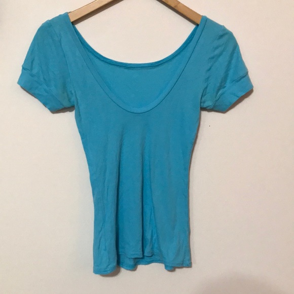 American Apparel | blue scoop tee - Picture 2 of 3